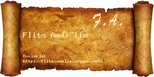 Flits Amália névjegykártya